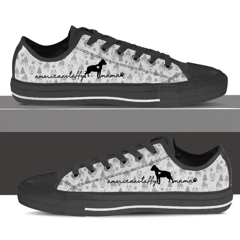 American Staffordshire Terrier Low Top Shoes, Dog Printed Shoes, Canvas Shoes For Men, Women