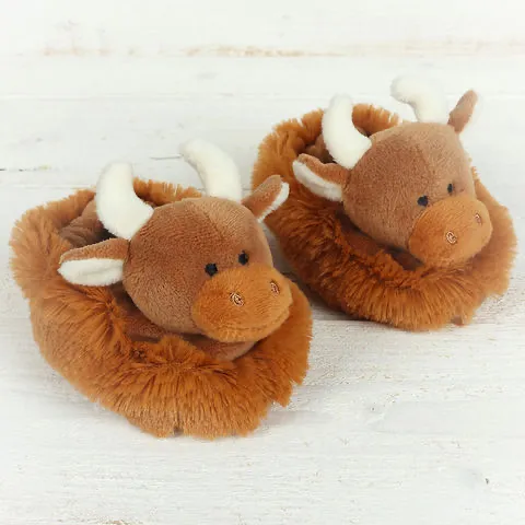 Baby Slippers: Highland Coo