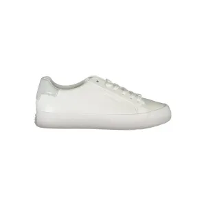 Calvin Klein Elegant White Sneakers with Contrast Detailing