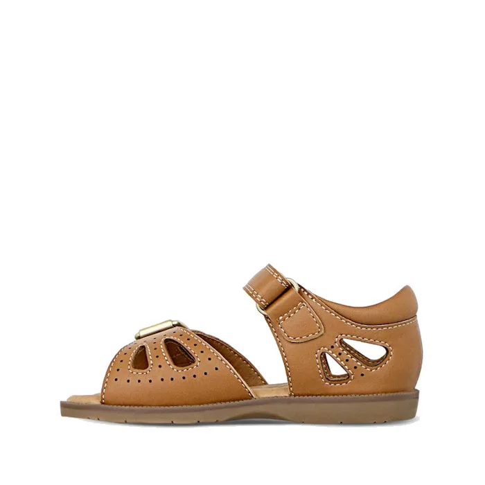 Clarks - Carrie Tan Leather Girls Sandal