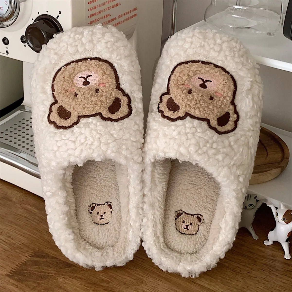 Cotton Slippers with Characters for Women