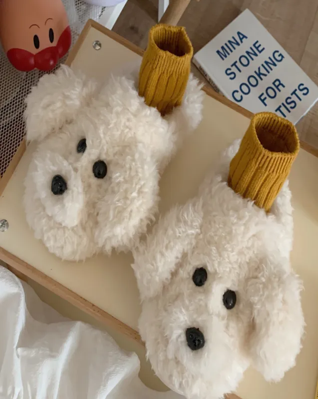 Cotton Slippers with Characters for Women