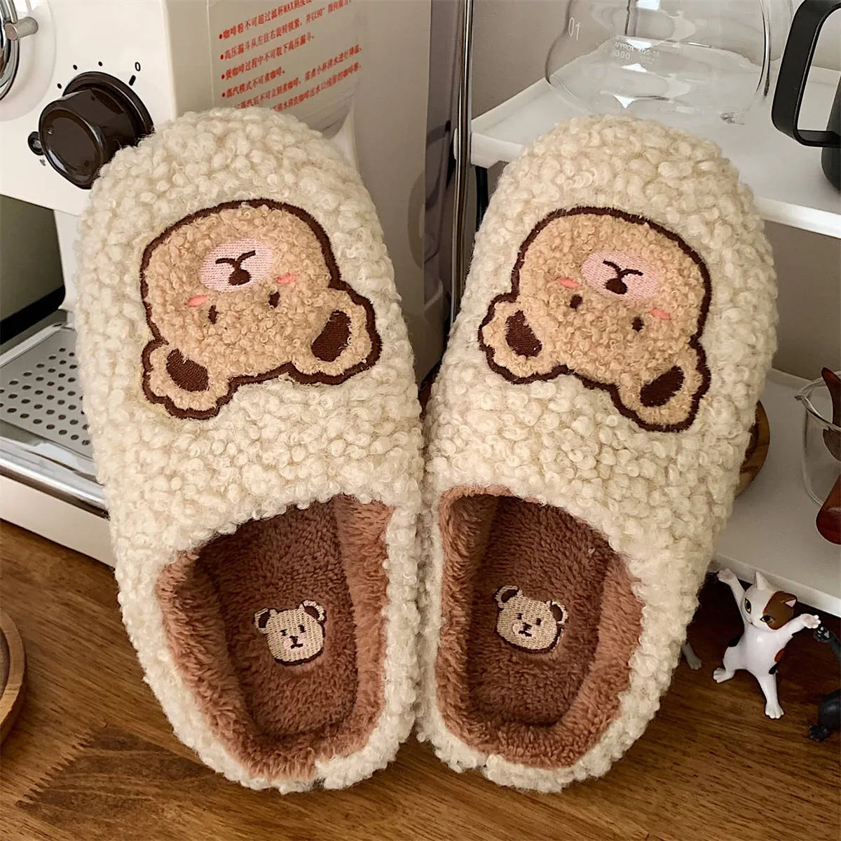 Cotton Slippers with Characters for Women