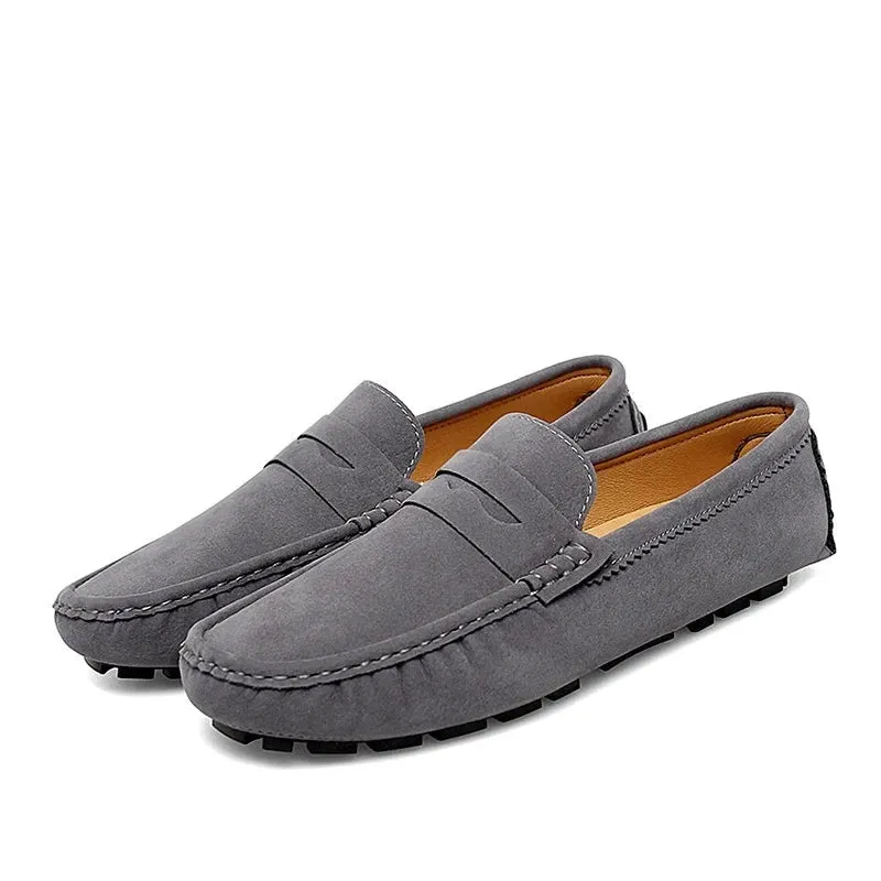 Couple Casual Shoes Slip-on Handmade Comfortable Breathable High Quality Pu Leather Loafers Fashion Size 35-48