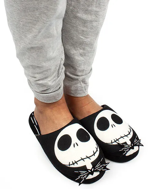 Disney The Nightmare Before Christmas Jack Skellington Face Women's Slippers