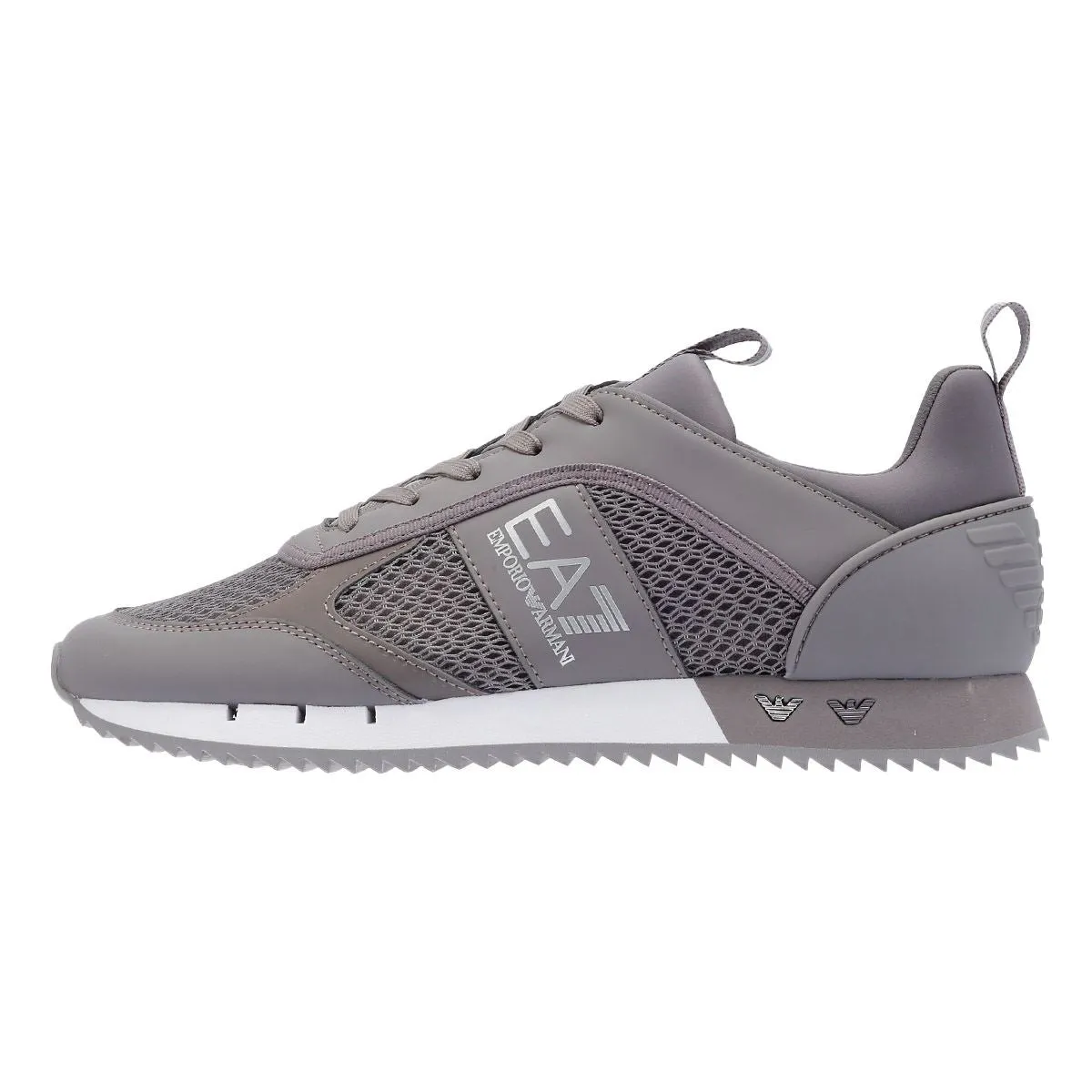 EA7 B&W Men's Volcanic Glass/Silver Trainers