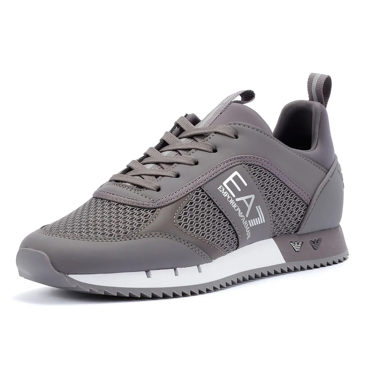 EA7 B&W Men's Volcanic Glass/Silver Trainers