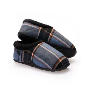 Freddie Kids - Blue Orange Check Children's Slippers