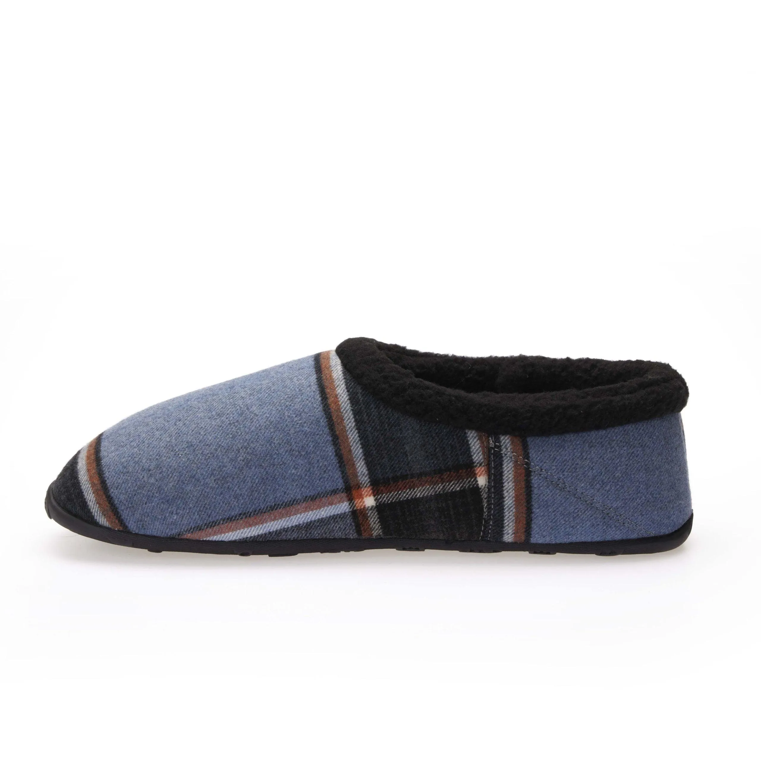 Freddie Kids - Blue Orange Check Children's Slippers