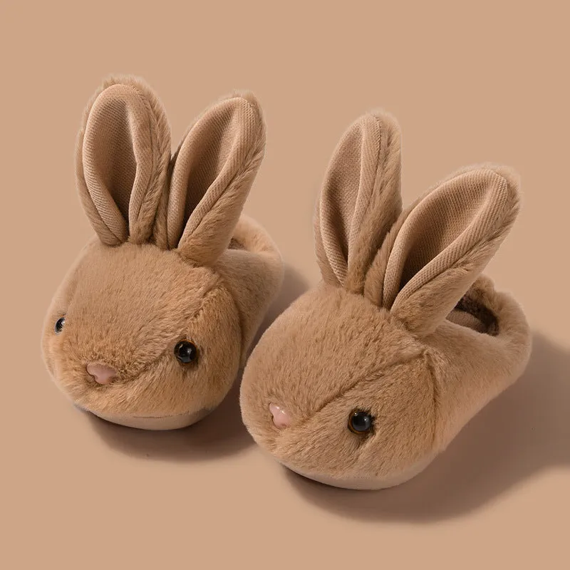 Fuzzy Rabbit Slippers for Kids