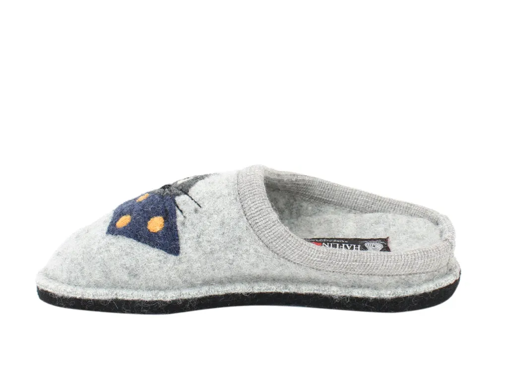 Haflinger Slippers Flair Cucho Cat Grey