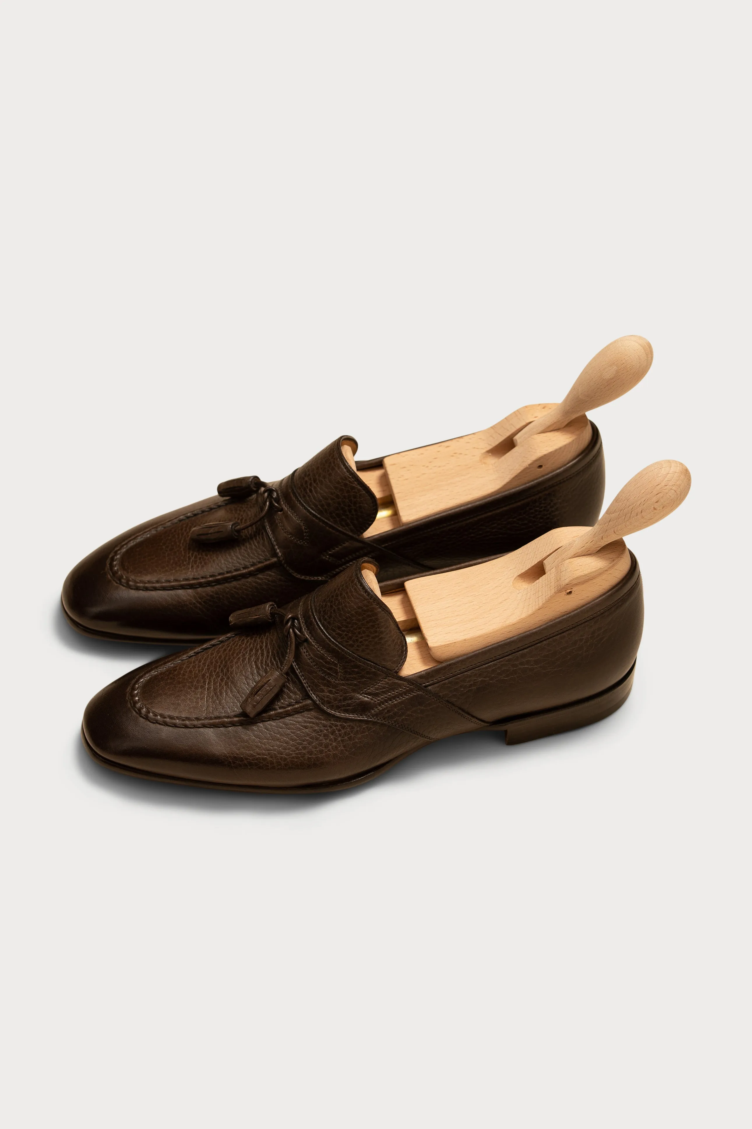 Handcrafted Tassel Loafers in Testa Di Moro