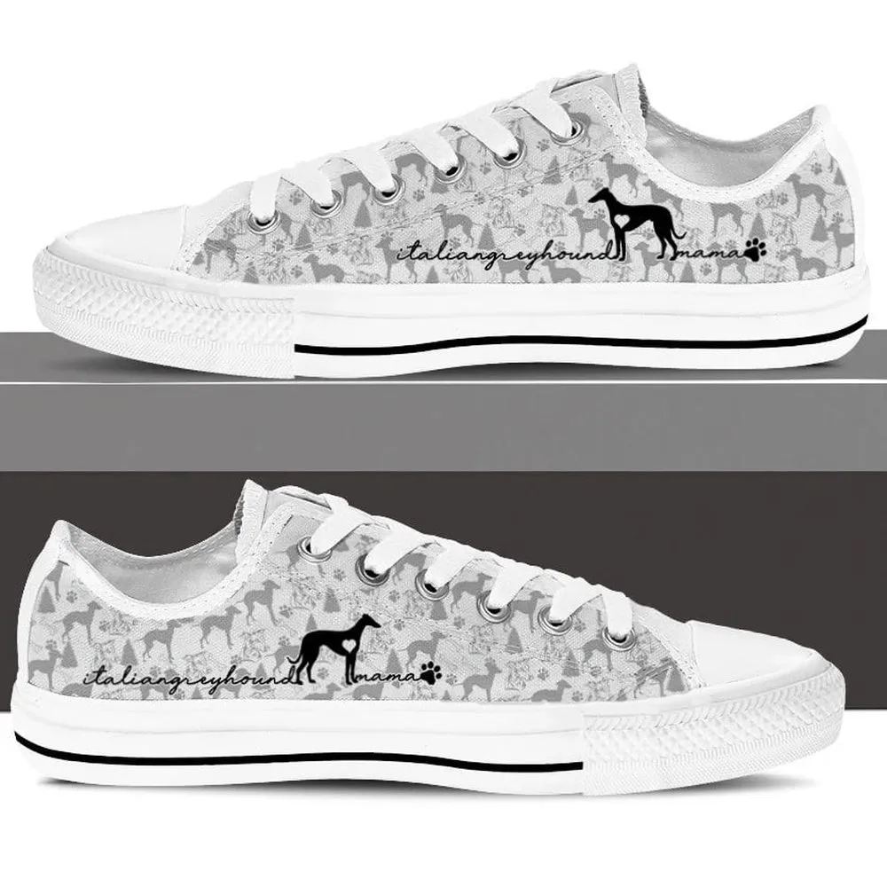 Italian Greyhound Low Top Shoes, Dog Printed Shoes, Canvas Shoes For Men, Women