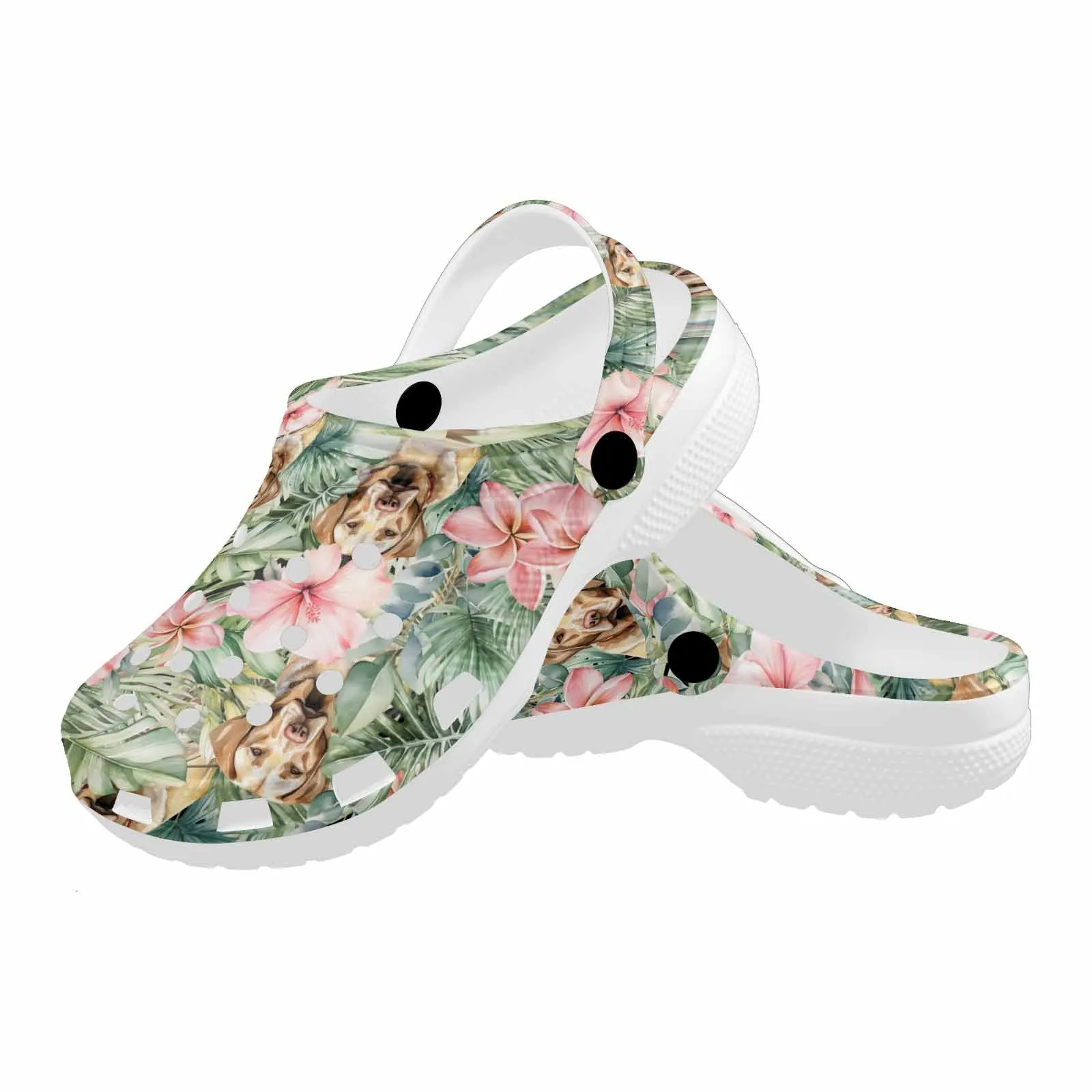 Labradors test  Custom Print Adults Clogs