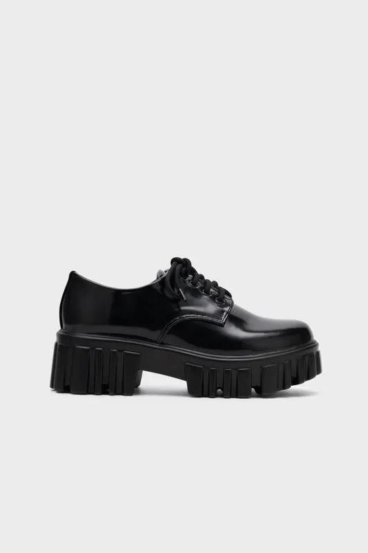 LACE UP CHUNKY PLATFORM OXFORD