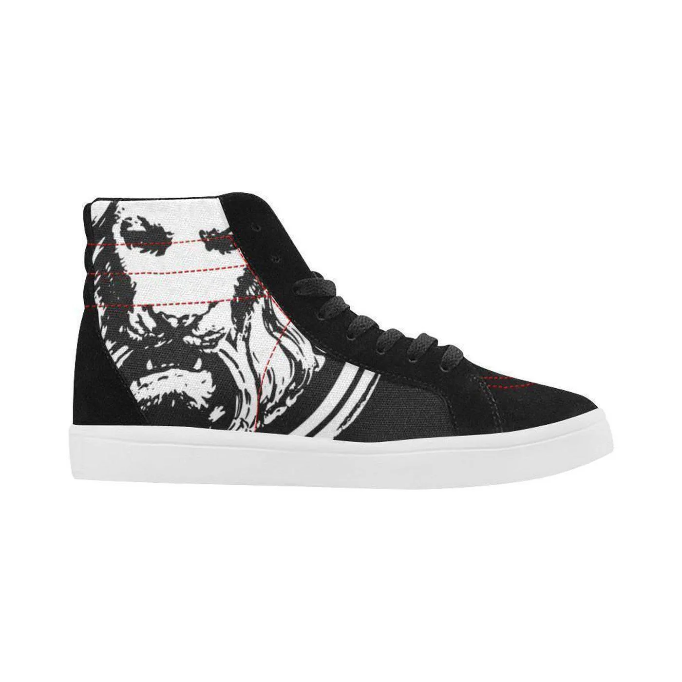 Mens Black & White Skate High Tops