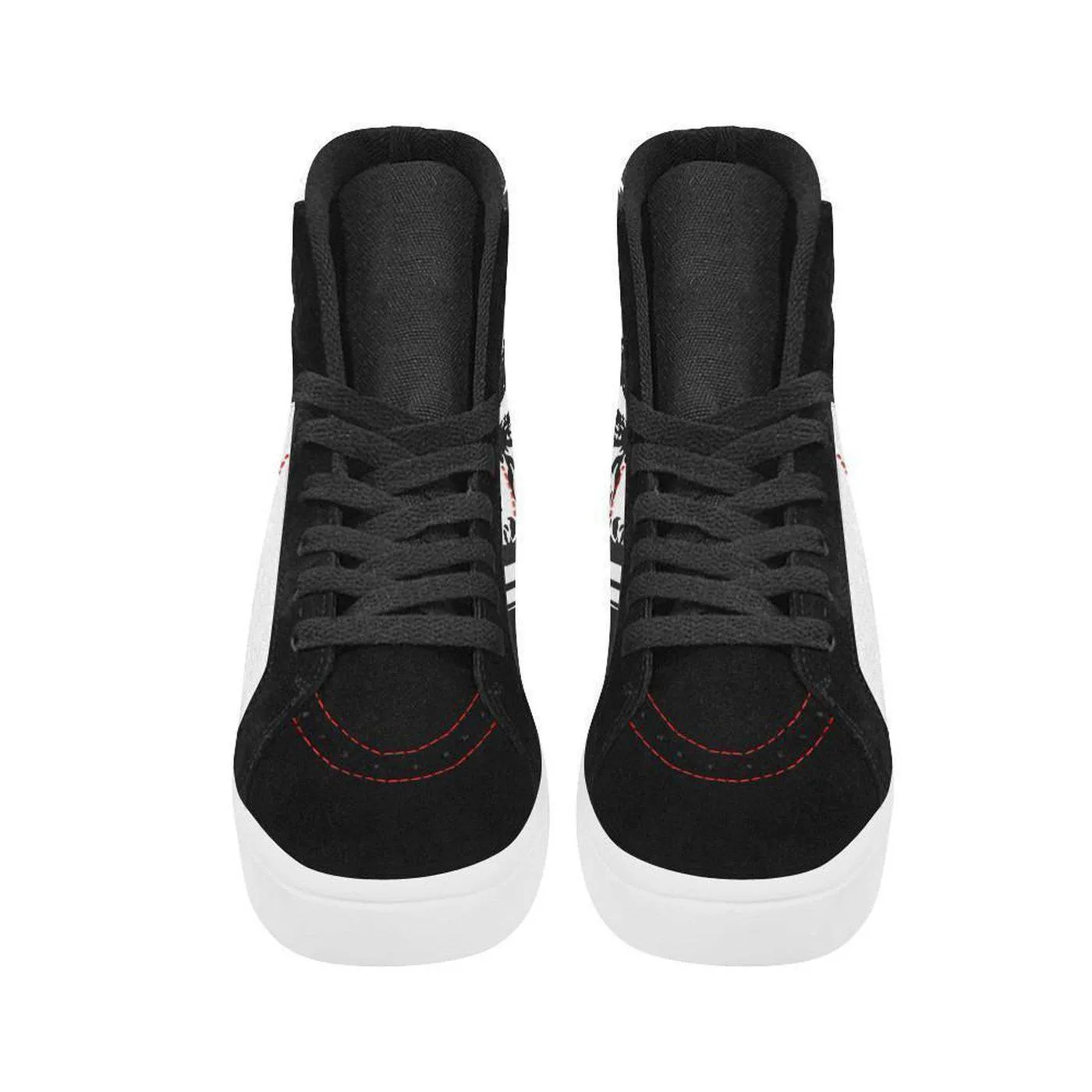 Mens Black & White Skate High Tops