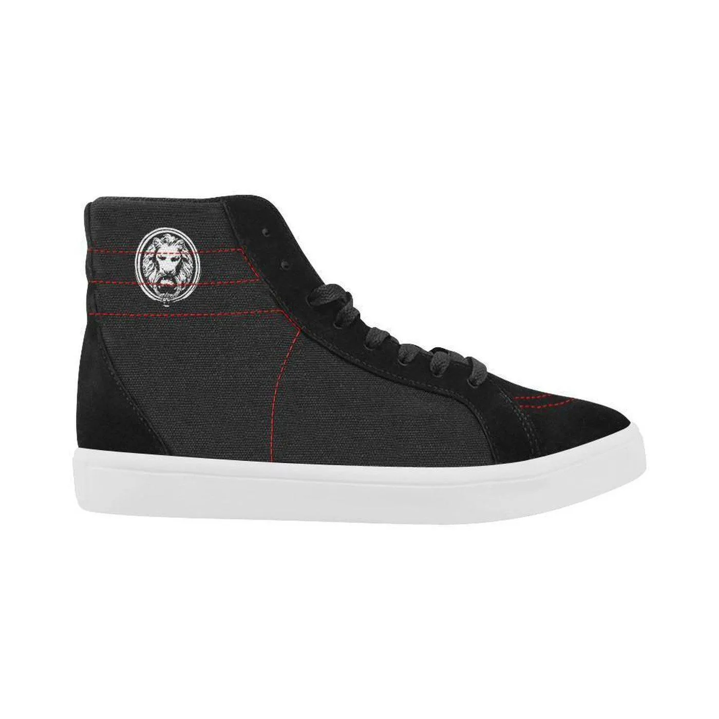 Mens Black Lion Skate Shoes with High Top