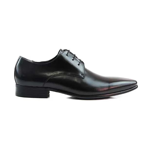 Mens Zasel Dennison Black Leather Lace Up Shoes