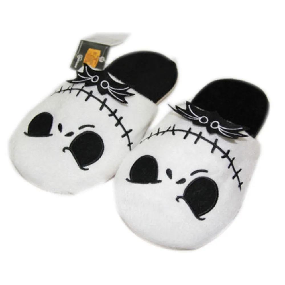 Nightmare Jack Skellington Soft Warm Slippers Indoor Plush Shoes