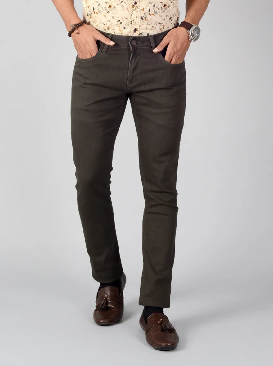 Pirate Black Solid Slim Fit Jeans | Greenfibre