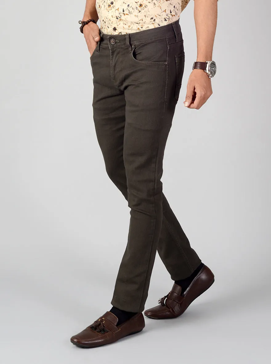 Pirate Black Solid Slim Fit Jeans | Greenfibre