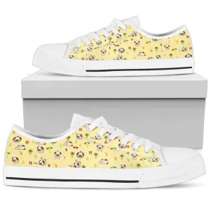 Pug Women'S Low Top Shoe - Comfortable & Trendy Footwear, Dog Printed Shoes, Canvas Shoes For Men, Women