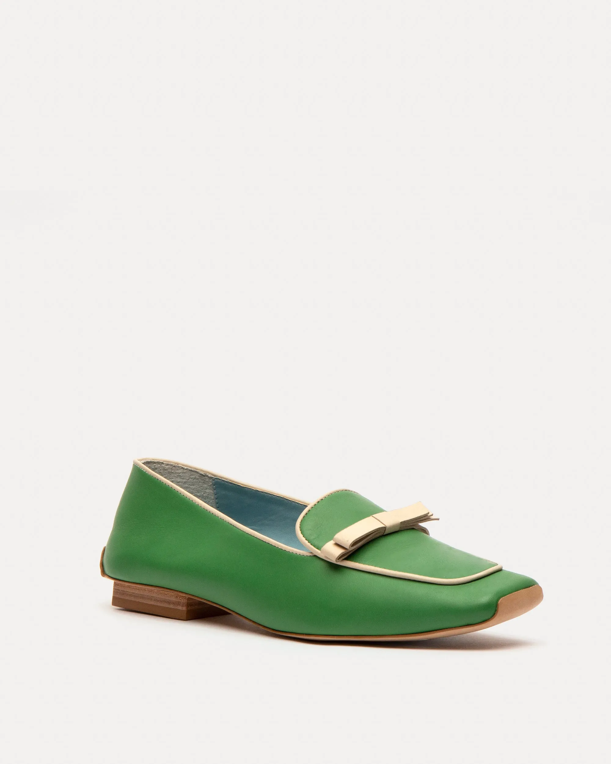 Suzanne Loafer Leather Green Oyster