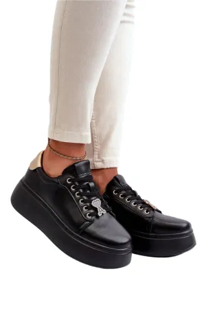 TEEK - Black Love Tower Sneakers