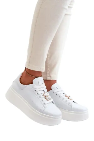 TEEK - White Love Tower Sneakers