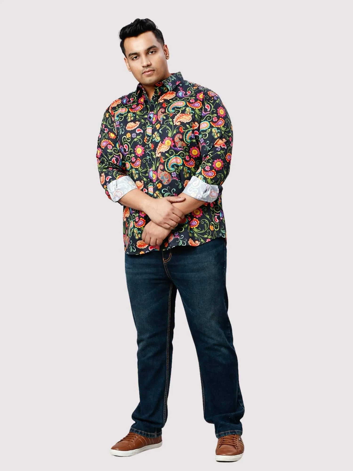 Wilding Digital Printed Full Sleeve Shirt Men's Plus Size