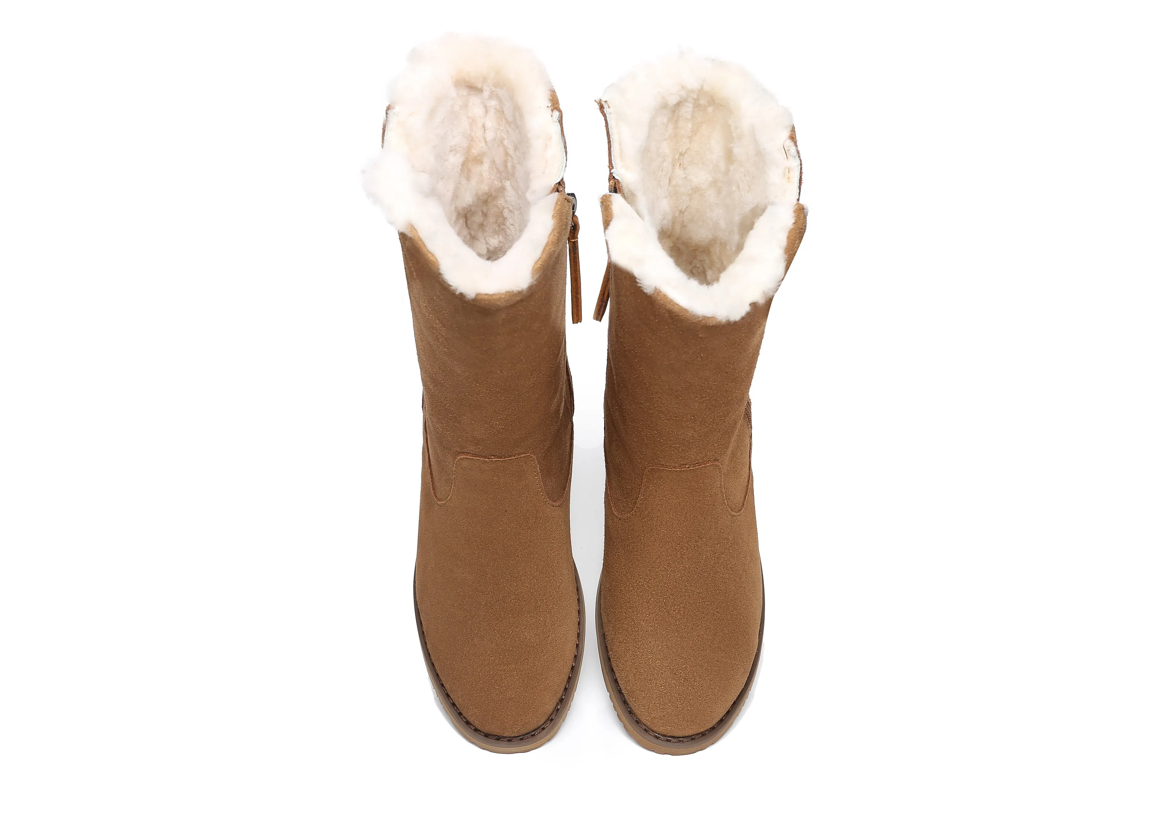 Womens Fashion Ugg Boots Mid Calf Colleen