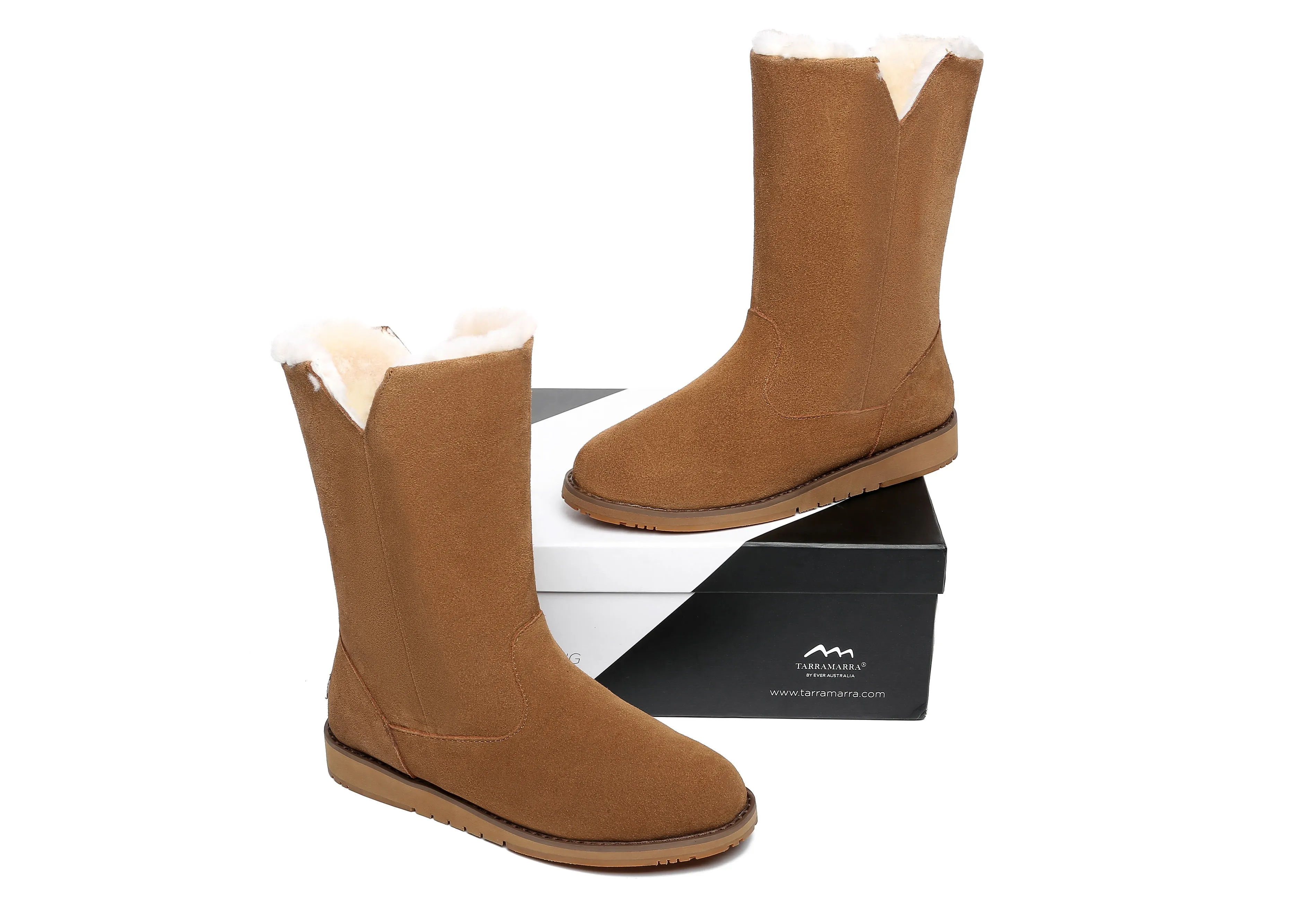 Womens Fashion Ugg Boots Mid Calf Colleen